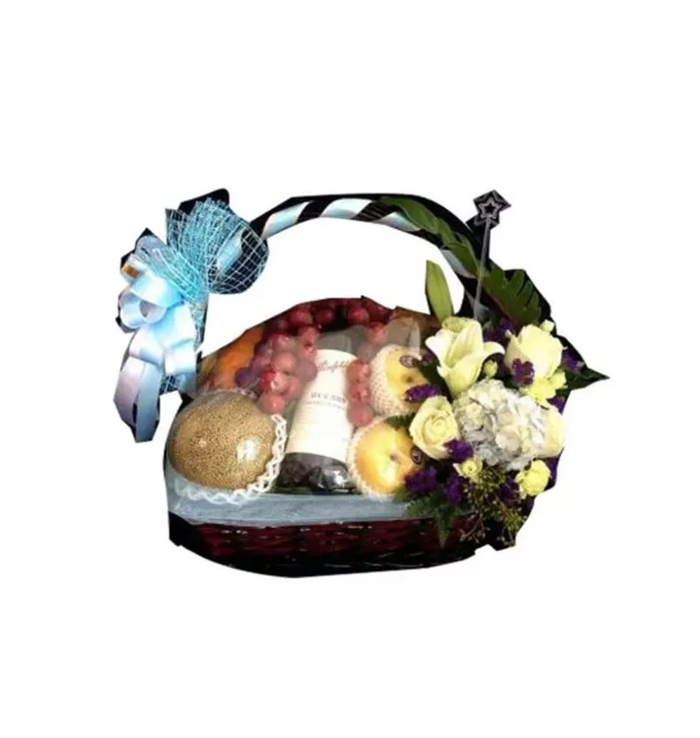 Gift Set For Strawberry And White Wine
