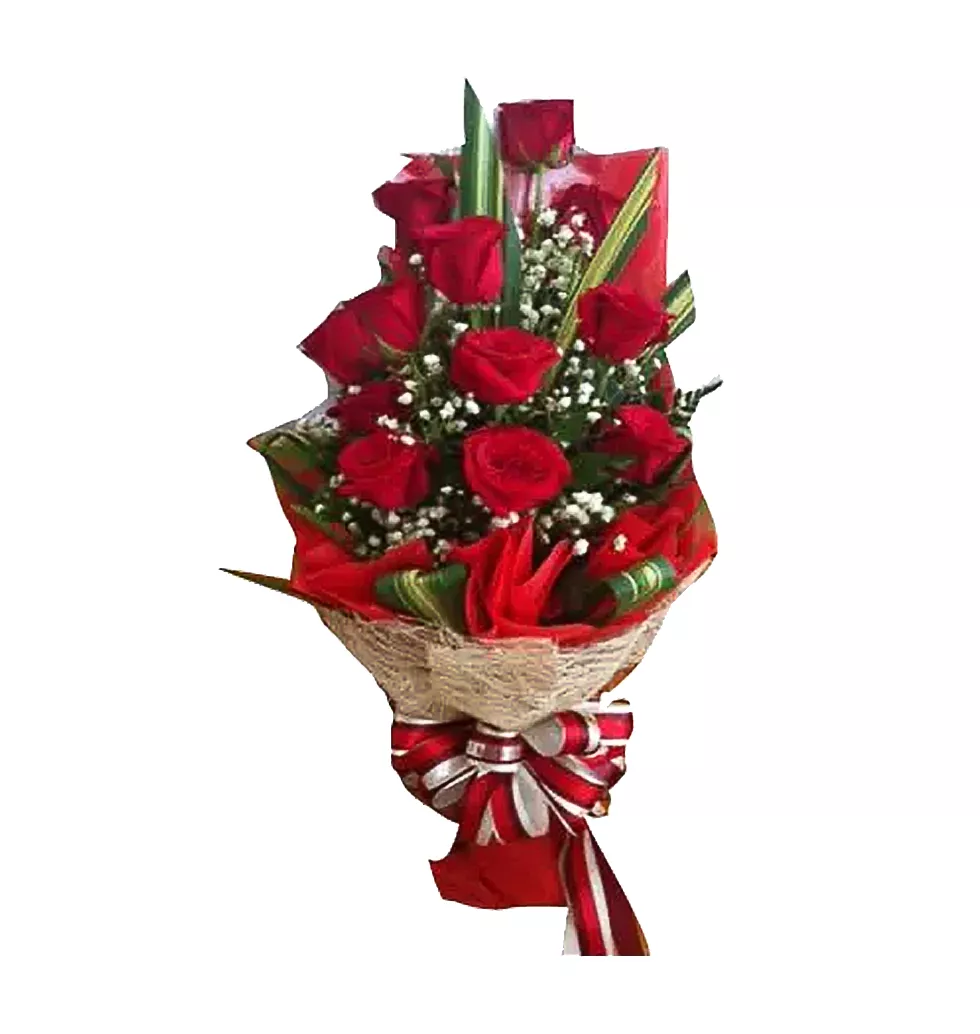 Roses Set Up In Bouquet